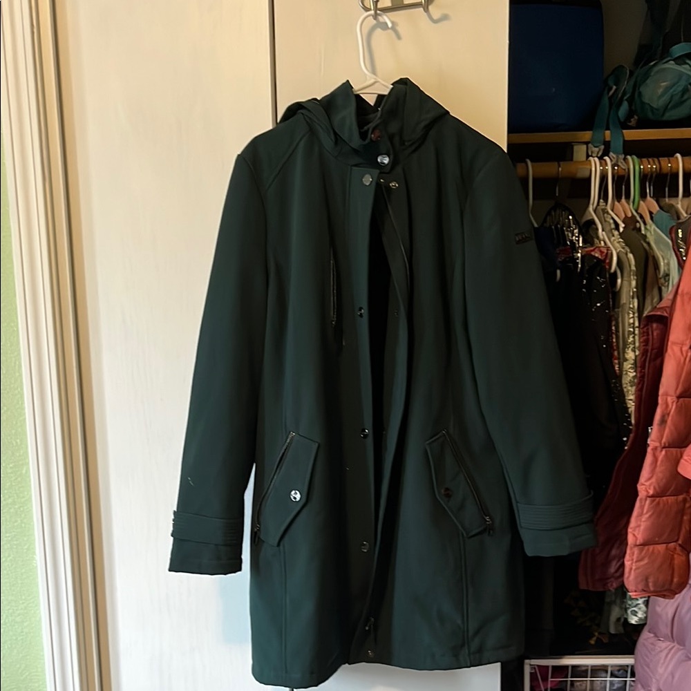 Dark Green Hooded Coat